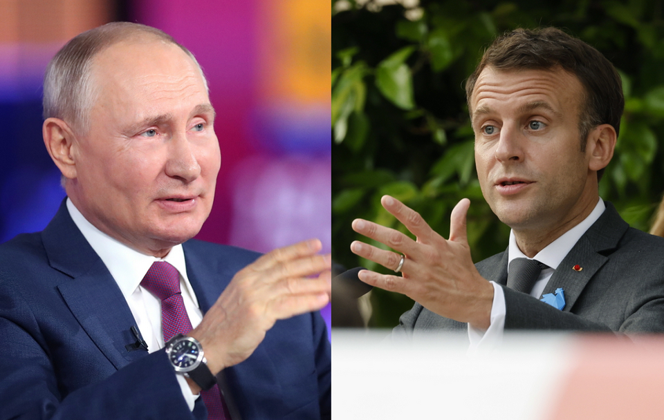 Władimir Putin/Emmanuel Macron / autor: PAP/EPA