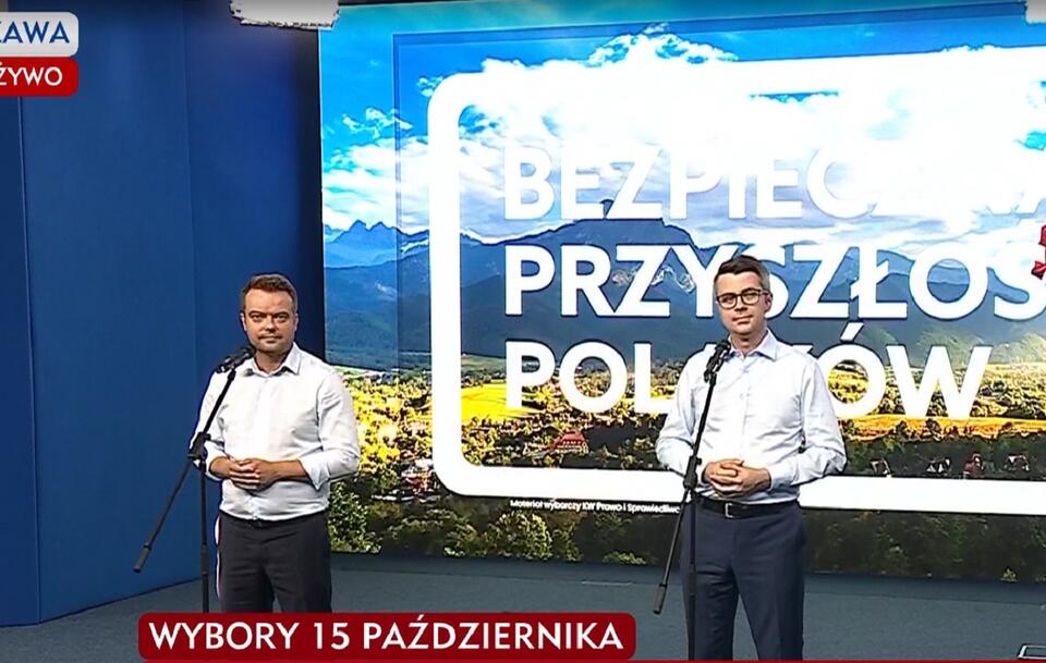 Rafał Bochenek, Piotr Müller / autor: screenshot TVP Info 