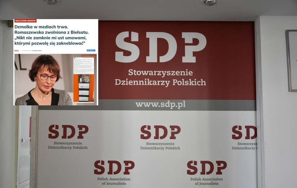 SDP protestuje przeciwko zwolnieniu Romaszewskiej z Biełsatu