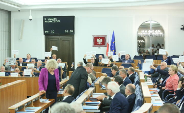 Debata w Senacie nad  ustawą o Sądzie Najwyższym, fot. PAP/Leszek Szymański