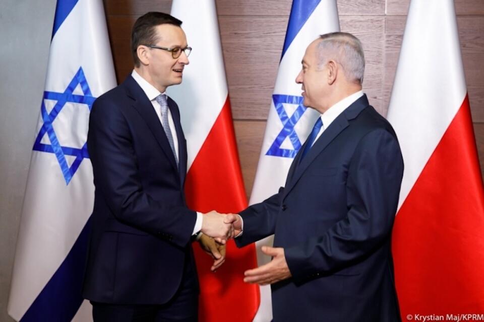 Premierzy Mateusz Morawiecki i Beniamin Netanjahu / autor: Krystian Maj/KPRM