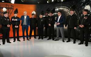 Górnicy z Jastrzębskiej Spółki Węglowej odwiedzili studio Telewizji wPolsce24! / autor: Telewizja wPolsce24