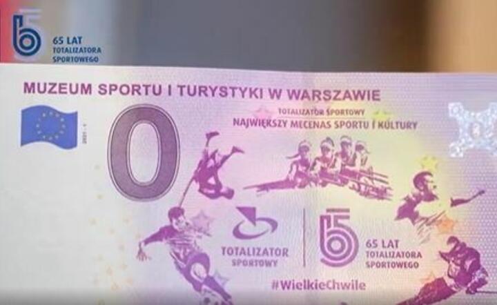 Totalizator Sportowy - unikatowy banknot  / autor: Mat. pras.
