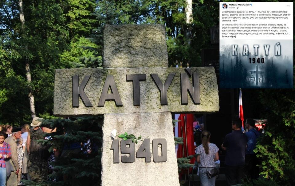 13 kwietnia jest Dniem Pamięci Ofiar Zbrodni Katyńskiej / autor: Fratria; Facebook/Mateusz Morawiecki (screenshot)