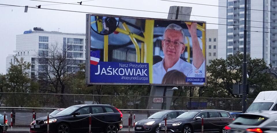 Kampania wyborcza w Poznaniu, plakat skrajnie lewicowego Jacka Jaśkowiaka / autor: wPolityce.pl