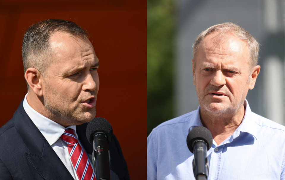Karol Nawrocki i Donald Tusk / autor: PAP/Marcin Gadomski/Mikołaj Kuras