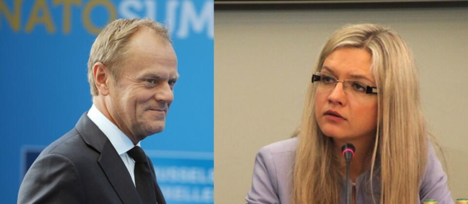 Donald Tusk, Małgorzata Wassermann / autor: PAP/EPA; Fratria