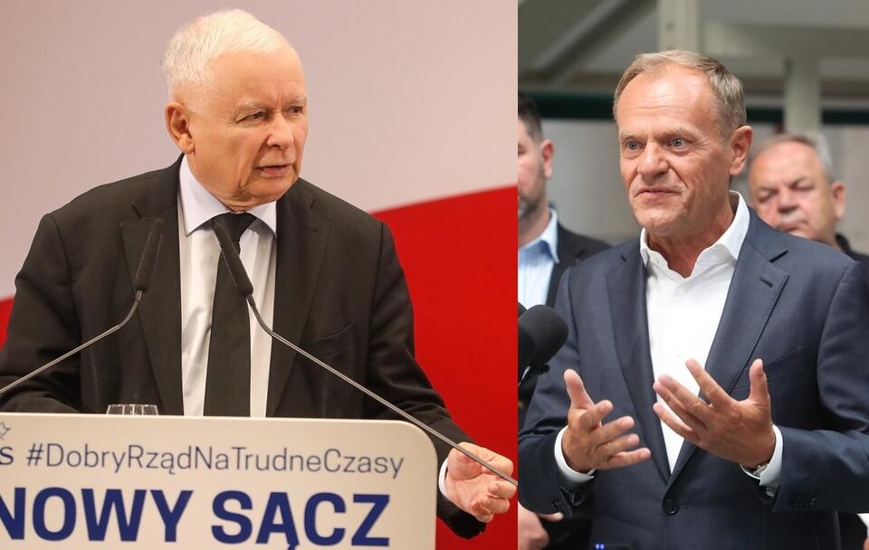 Prezes PiS Jarosław Kaczyński/Przewodniczący PO Donald Tusk / autor: PAP/Grzegorz Momot/PAP/Roman Zawistowski