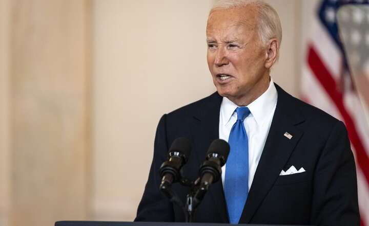 Prezydent USA Joe Biden w Białym Domu / autor: PAP/ EPA/SAMUEL CORUM