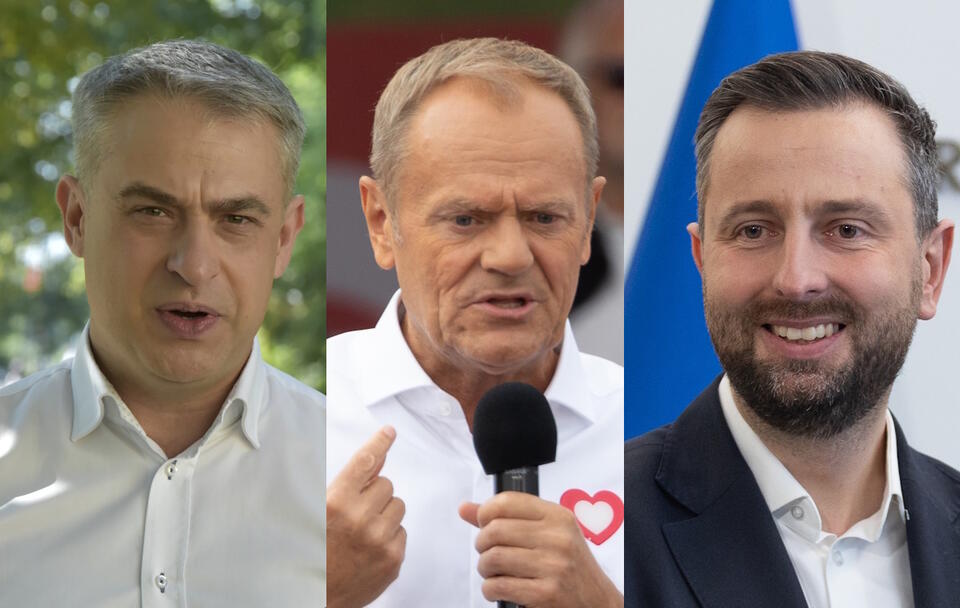 Krzysztof Gawkowski, Donald Tusk, Władysław Kosiniak-Kamysz  / autor: Fratria 