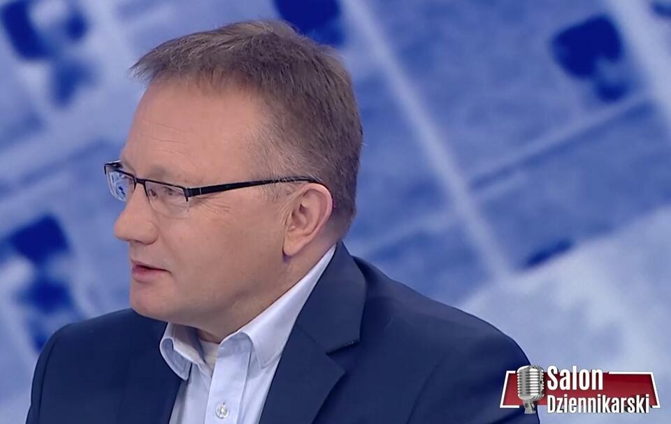 Marek Budzisz w "Salonie Dziennikarskim" / autor: screen TVP Info