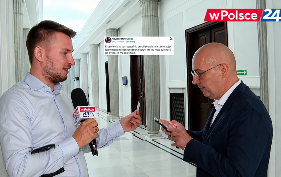Skandal! Poseł KO atakuje dziennikarzy wPolsce24, Stanowski kpi