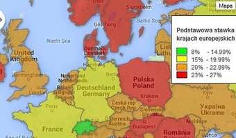 Ta mapa pokazuje który naród płaci najwyższe podatki