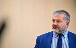 Minister sprawiedliwości, prokurator generalny Waldemar Żurek podczas uroczystości otwarcia nowej siedziby Sądu Rejonowego i Prokuratury Rejonowej w Przysusze / autor: PAP/Piotr Polak