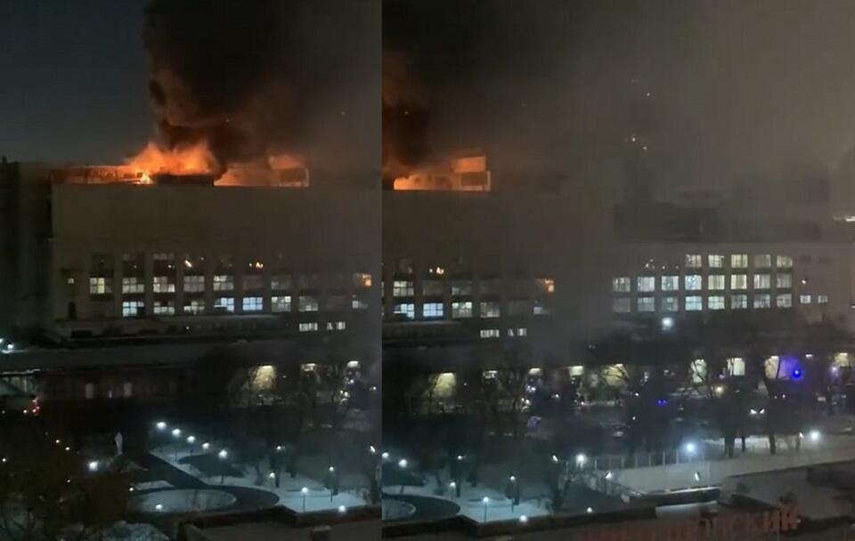 Pożar w Moskwie / autor: Twitter Nexta