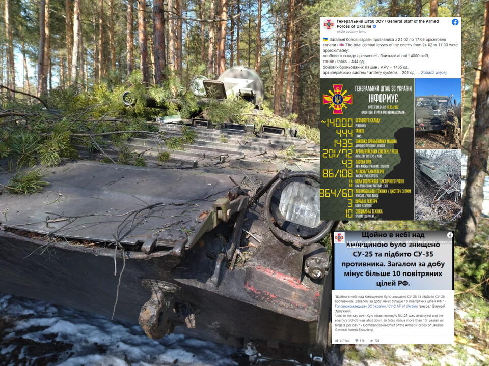 Straty Rosji  / autor: Facebook General Staff of the Armed Forces of Ukraine