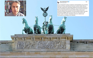 Grzegorz Rossoliński-Liebe i wpis Hanny Radziejowskiej / autor: Fratria/X/You Tube/Grzegorz Rossolinski-Liebe, Freie University