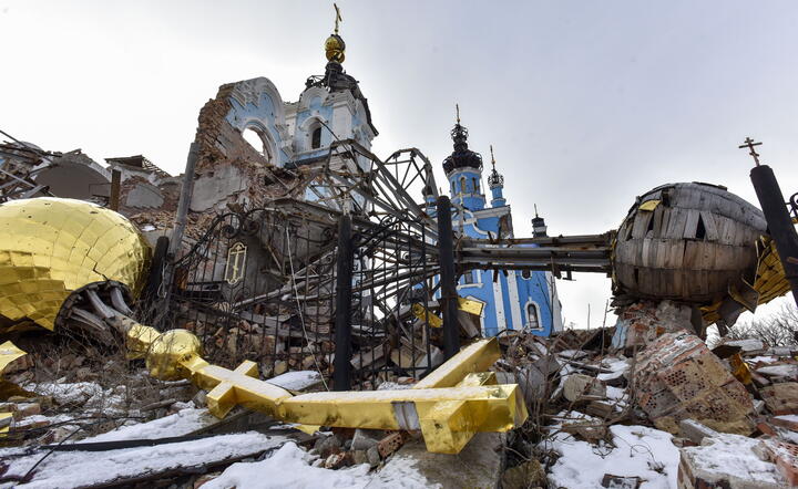 Borodyczne. Zniszczony klasztor żeński / autor: PAP/EPA