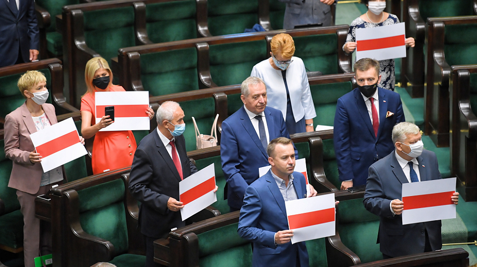 Sejm przez aklamację przyjął uchwałę ws. sytuacji na Białorusi / autor: PAP/Radek Pietruszka