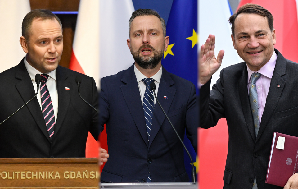 Karol Nawrocki, Władysław Kosiniak-Kamysz i Radosław Sikorski / autor: PAP/Adam Warżawa/Paweł Supernak/Radek Pietruszka