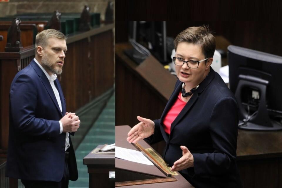 Adrian Zandberg/Katarzyna Lubnauer / autor: 	PAP/Paweł Supernak