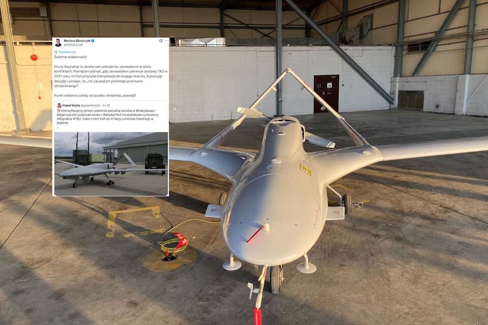 Dron Bayraktar / autor: Fratria/X-Mariusz Błaszczak, screen