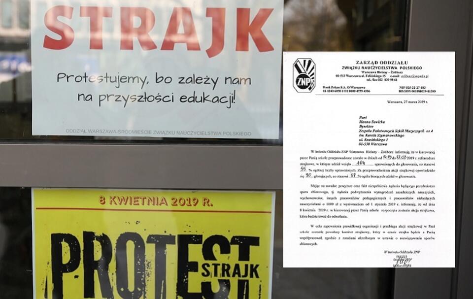Strajk w jednej z warszawskich szkół / autor: PAP/Leszek Szymański; wPolityce,pl