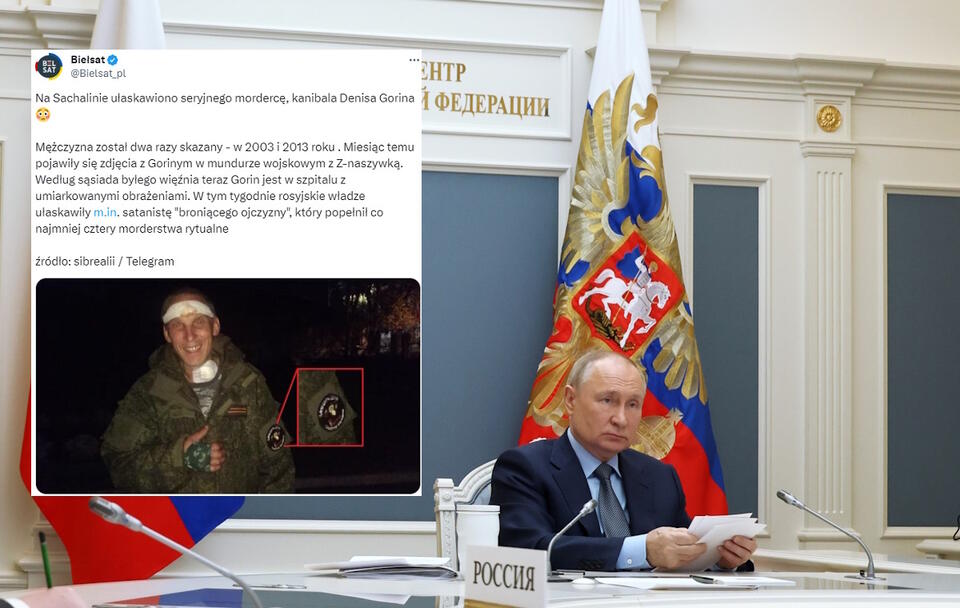 Władimir Putin / autor: PAP/EPA/MIKHAEL KLIMENTYEV / SPUTNIK / KREMLIN POOL/X: @Bielsat_pl