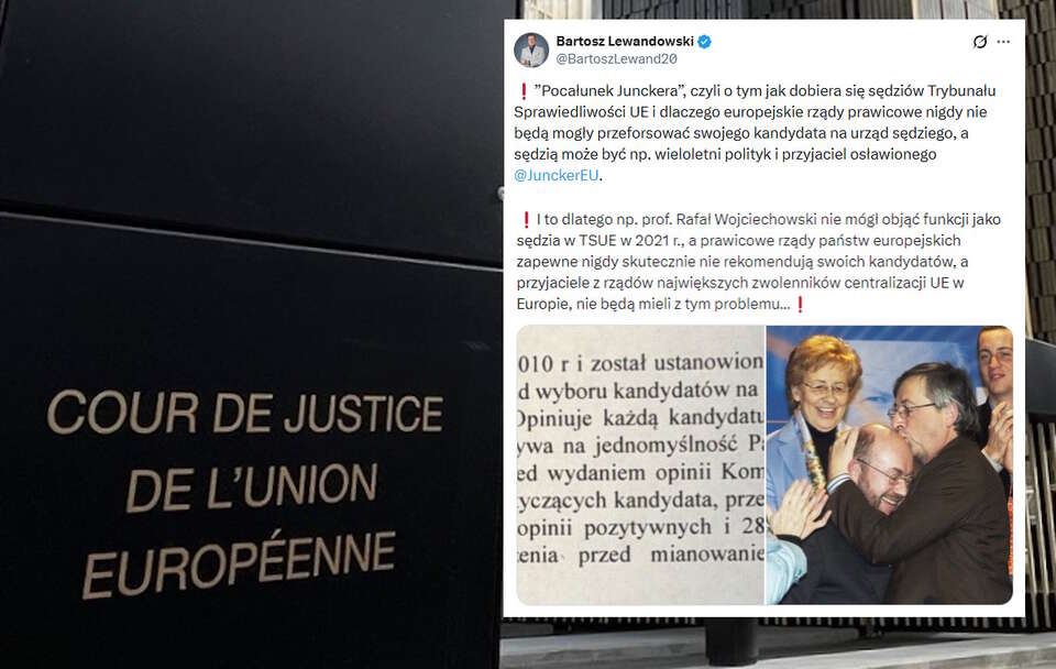 Kto zasiada w TUSE? Mec. Lewandowski o ”pocałunku Junckera”