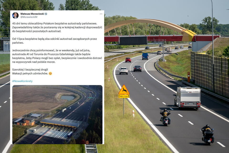 Autostrada A1 / autor: Fratria / twitter.com/MorawieckiM