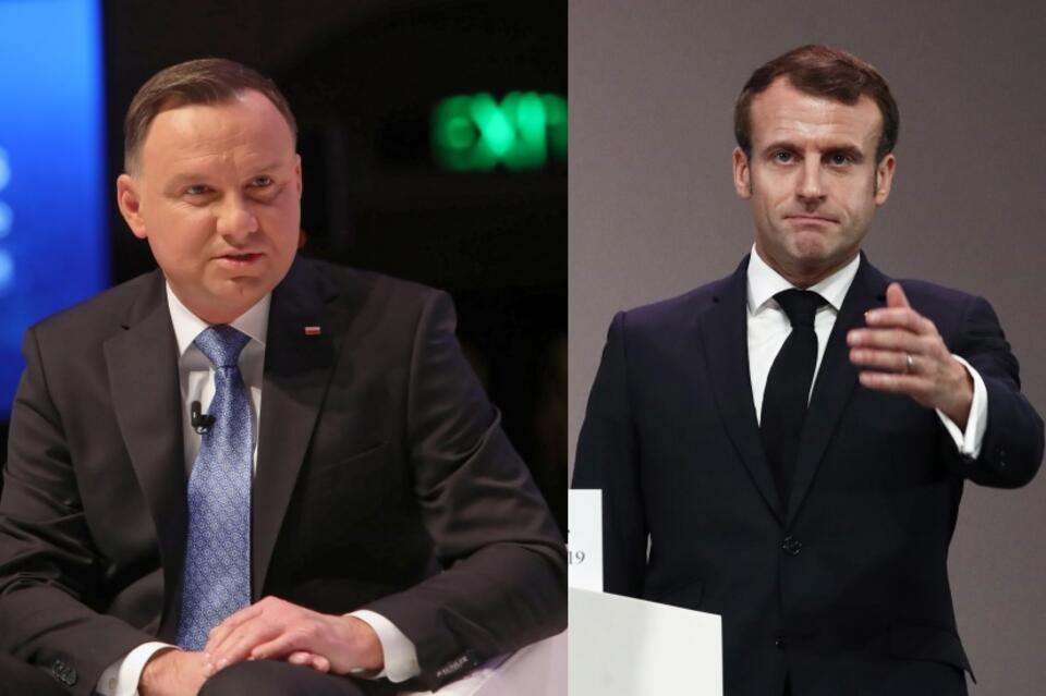 Andrzej Duda/Emmanuel Macron  / autor: PAP/EPA