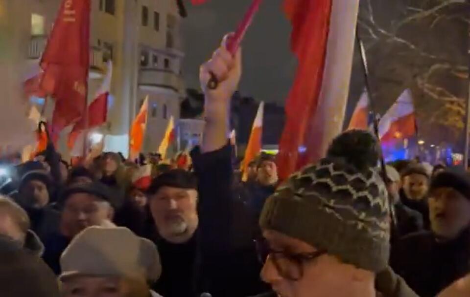 Protest w Poznaniu / autor: Twitter/@bwroblewski (screenshot)