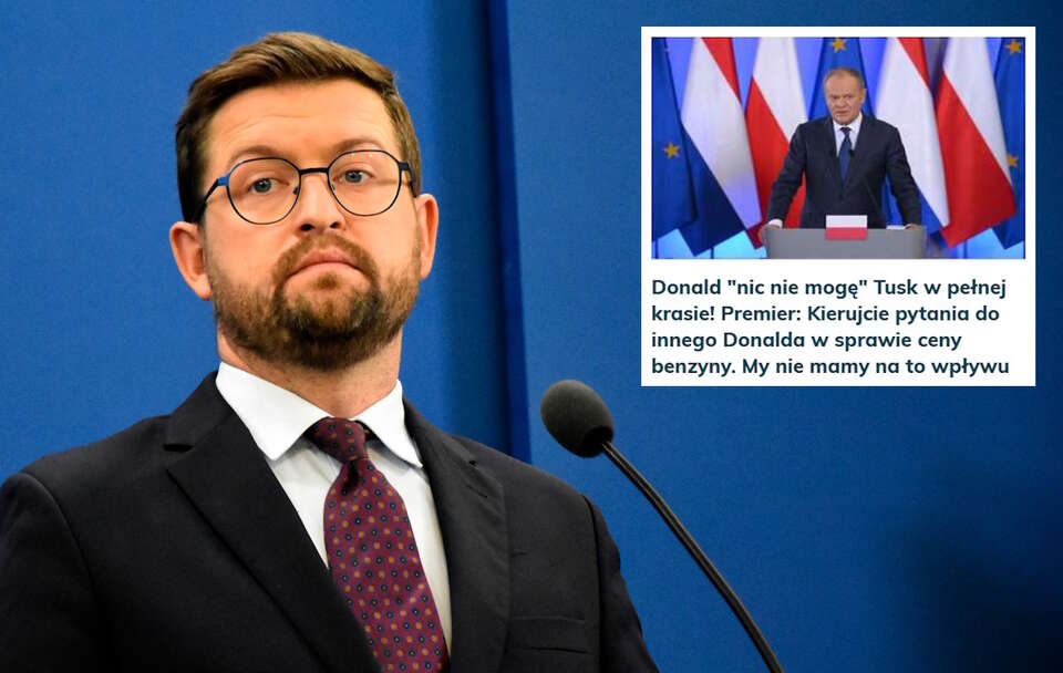 Poseł PiS Andrzej Śliwka przypomniał Donaldowi, że rząd odpowiada także za ceny paliw na stacjach.  / autor: Fratria
