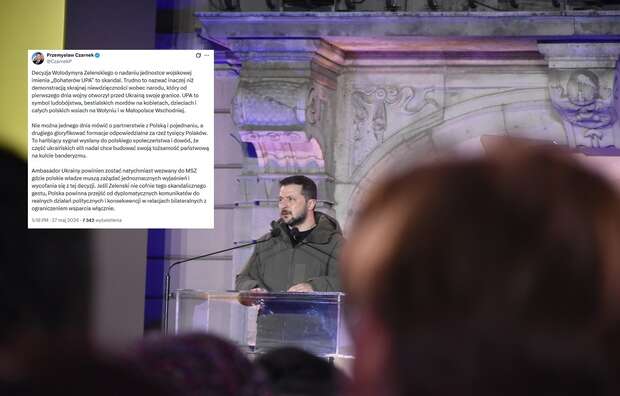 na zdjęciu prezydent Ukrainy Wołodymyr Zełenski w Warszawie / autor: Fratria/X