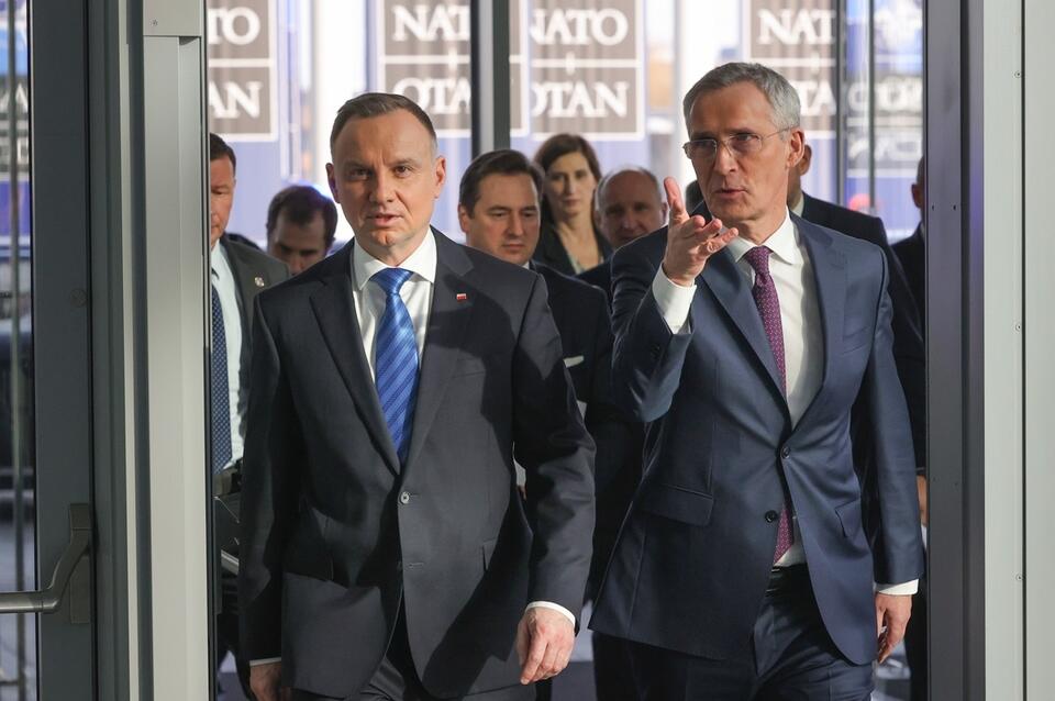 Prezydent Andrzej Duda i Jens Stoltenberg / autor: PAP/EPA