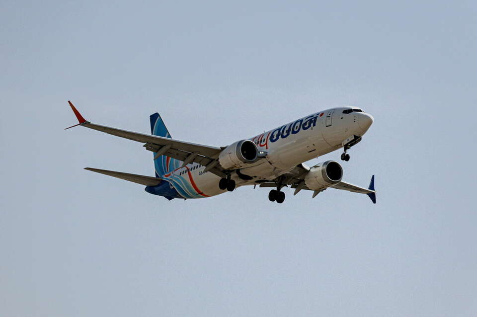 Na zdjęciu samolot pasażerski Boeing 737 linii Flydubai Airlines / autor: PAP/EPA