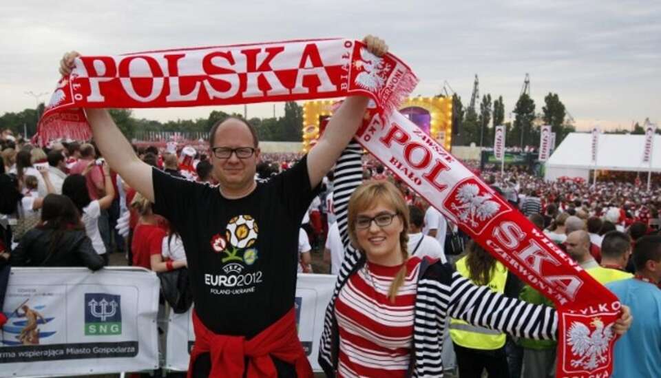 Paweł Adamowicz z żoną w Strefie kibica, Fot. Jerzy Pinkas / www.gdansk.pl