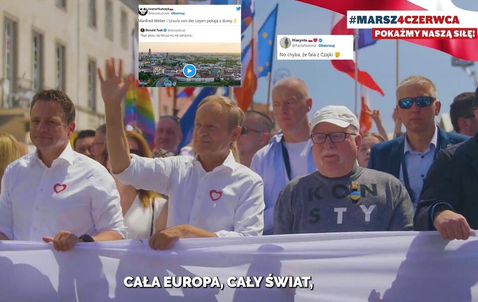 Donald Tusk publikuje spot po marszu / autor: Twitter/Donald Tusk (screenshot)