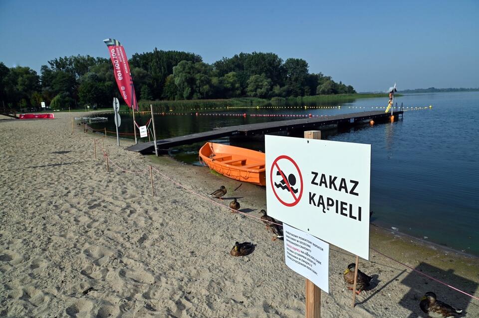 Zamknięte kąpielisko Dąbie w Szczecinie / autor: PAP/Marcin Bielecki