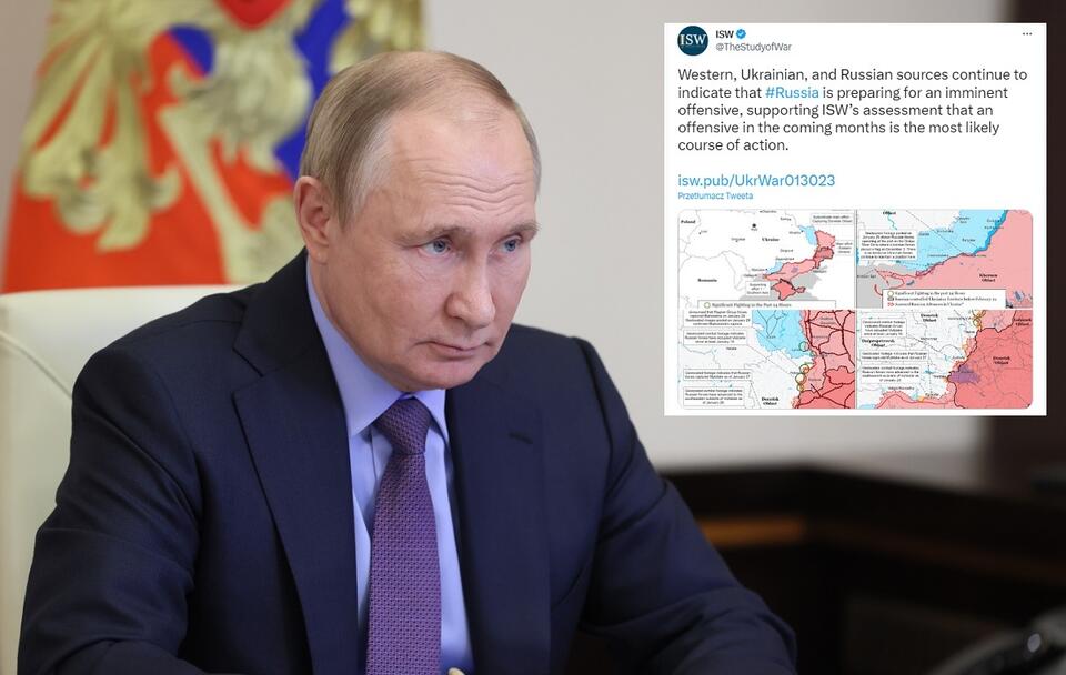 Władimir Putin / autor: PAP/EPA/MIKHAEL KLIMENTYEV / KREMLIN / POOL; Twitter/ISW