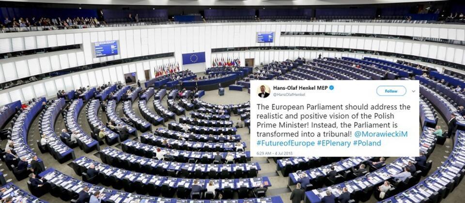 Parlament Europejski w Strasburgu / autor: PAP/EPA/FRED MARVAUX / EUROPEAN PARLIAMENT HANDOUT HANDOUT; Twitter
