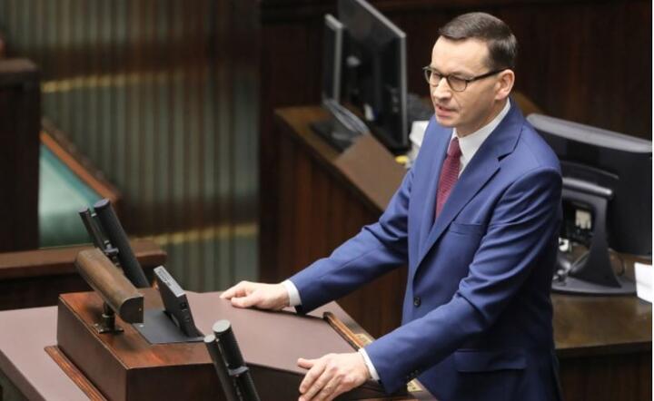 Premier podczas pierwszego dnia posiedzenia Sejmu / autor: PAP/Paweł Supernak