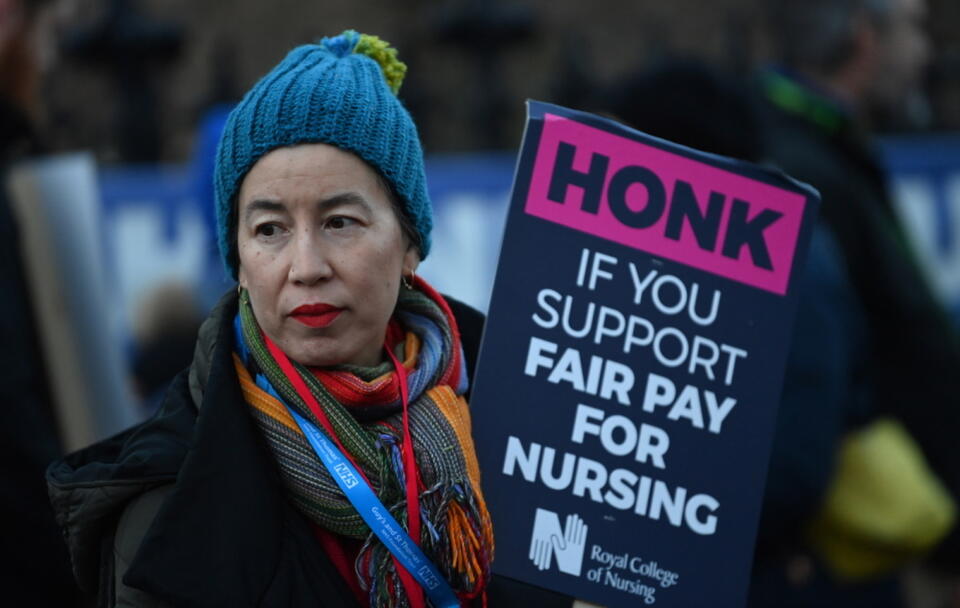 Wlk. Brytania, strajk pielęgniarek / autor: PAP/EPA