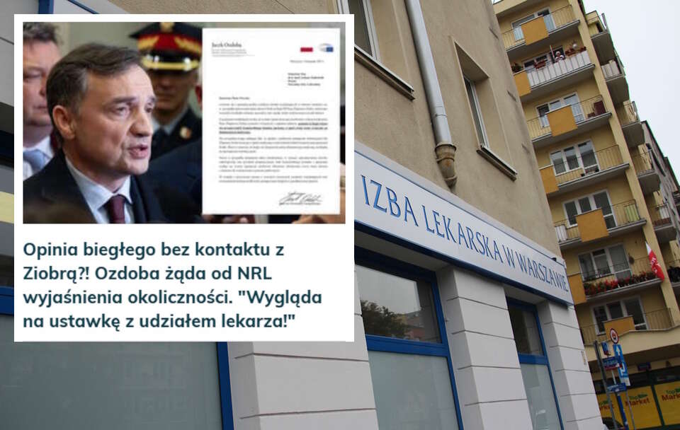 Stanowisko Naczelnej Rady Lekarskiej ws. opinii biegłego o stanie zdrowia Zbigniewa Ziobry  / autor: Fratria