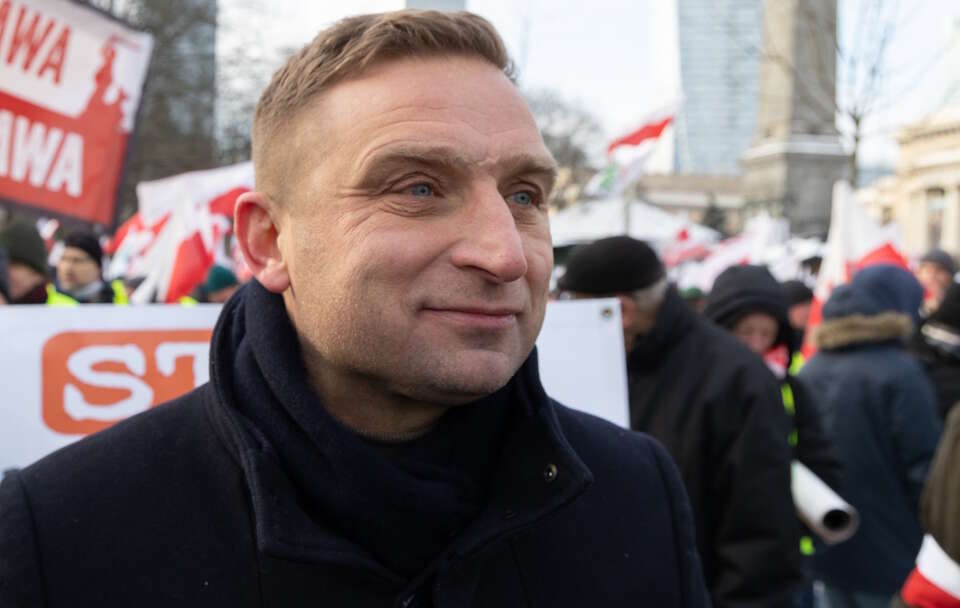 Lider Ruchu Obrony Granic Robert Bąkiewicz.  / autor: Fratria