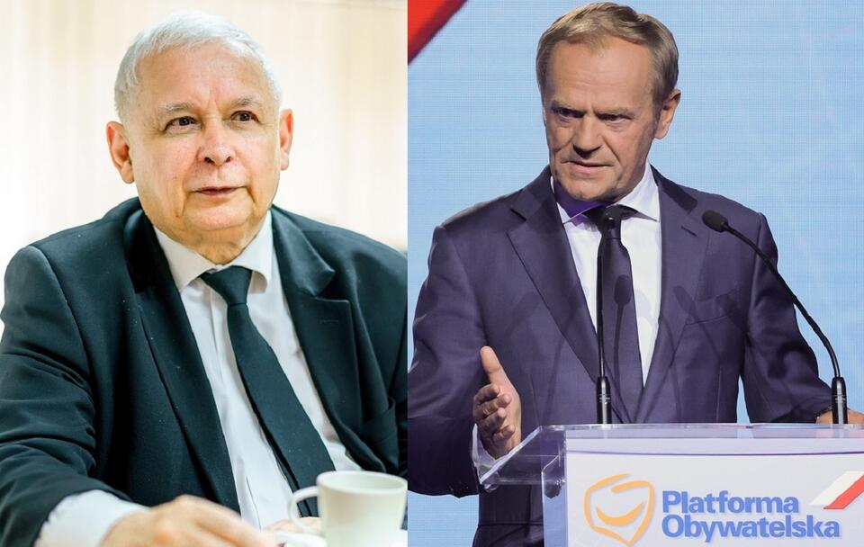 Jarosław Kaczyński/Donald Tusk / autor: Fratria