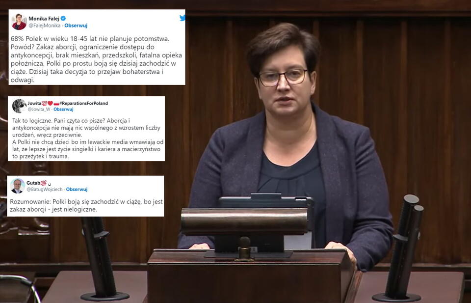 Monika Falej  / autor: screenshot YouTube Sejm RP