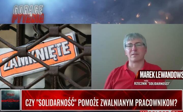 Marek Lewandowki, Rzecznik NSZZ Solidarność  / autor: Fratria