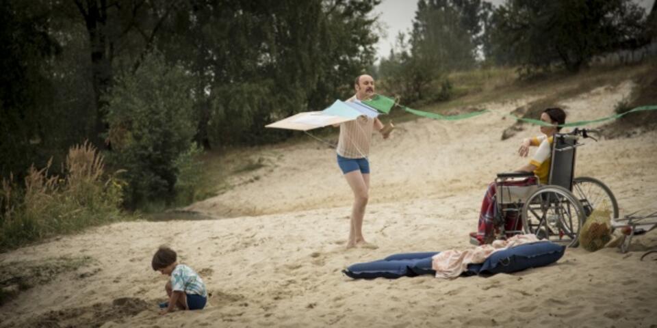 Adam Woronowicz i Agata Kulesza na planie "Pani z przedszkola". Fot. Skorpion Arte. żródło portalfilmowy.pl