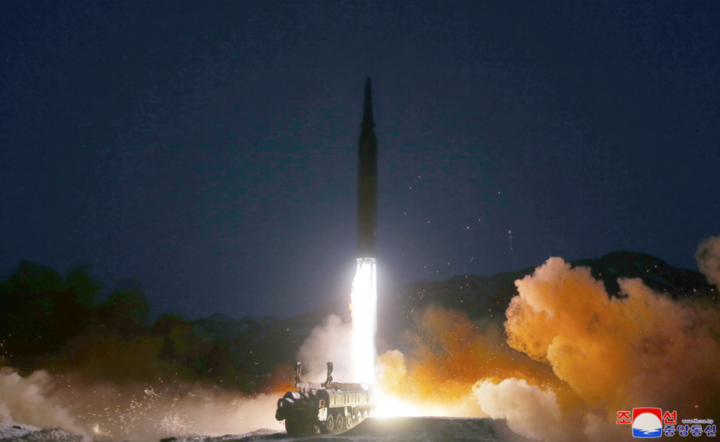 Test rakietowy Korei Północnej / autor: PAP/EPA/KCNA